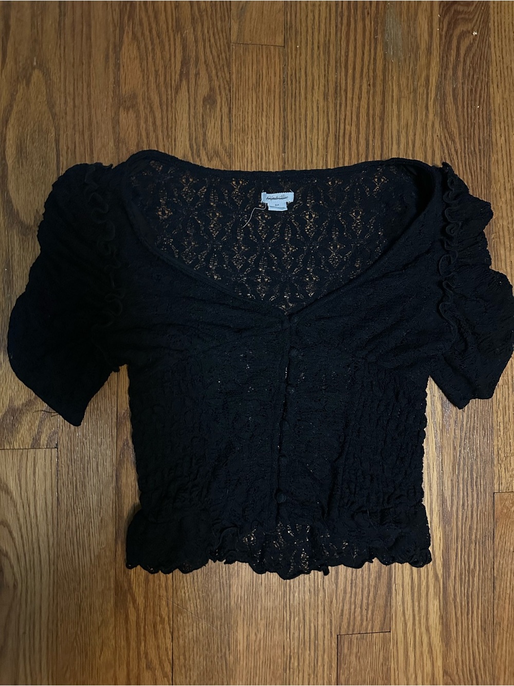 Black Lacey button up top